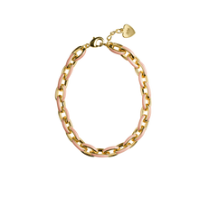 Load image into Gallery viewer, PINK AND GOLD LINK BRACELET