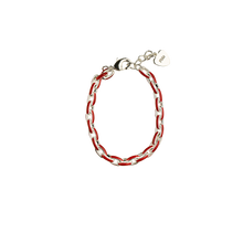 Load image into Gallery viewer, RED AND SILVER LINK BRACELET