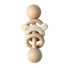 Load image into Gallery viewer, Rattle with Crochet Teddy Ring
