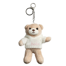 Load image into Gallery viewer, Teddy Bear Hooded Keychain
