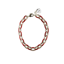 Load image into Gallery viewer, RED AND SILVER LINK BRACELET
