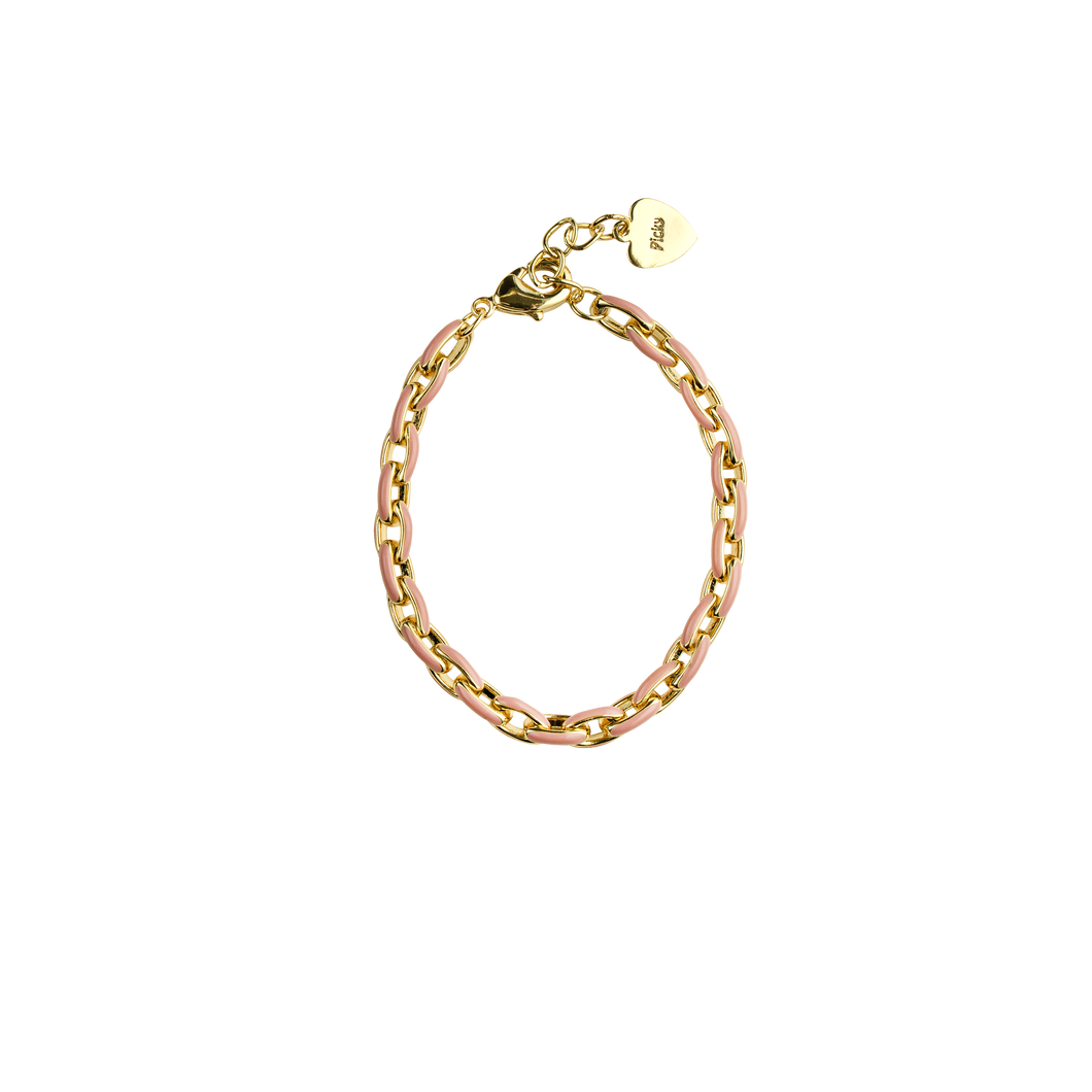 PINK AND GOLD LINK BRACELET