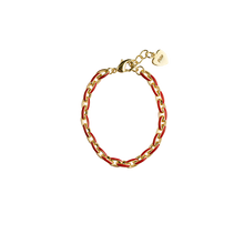 Load image into Gallery viewer, RED AND GOLD LINK BRACELET
