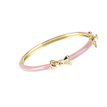 Load image into Gallery viewer, PINK BANGLE WITH GOLD BOW

