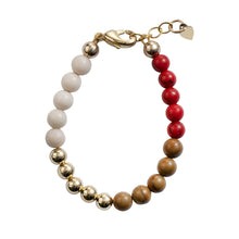 Load image into Gallery viewer, RED DYE WITH MULTI BROWN BEADS BRACELET
