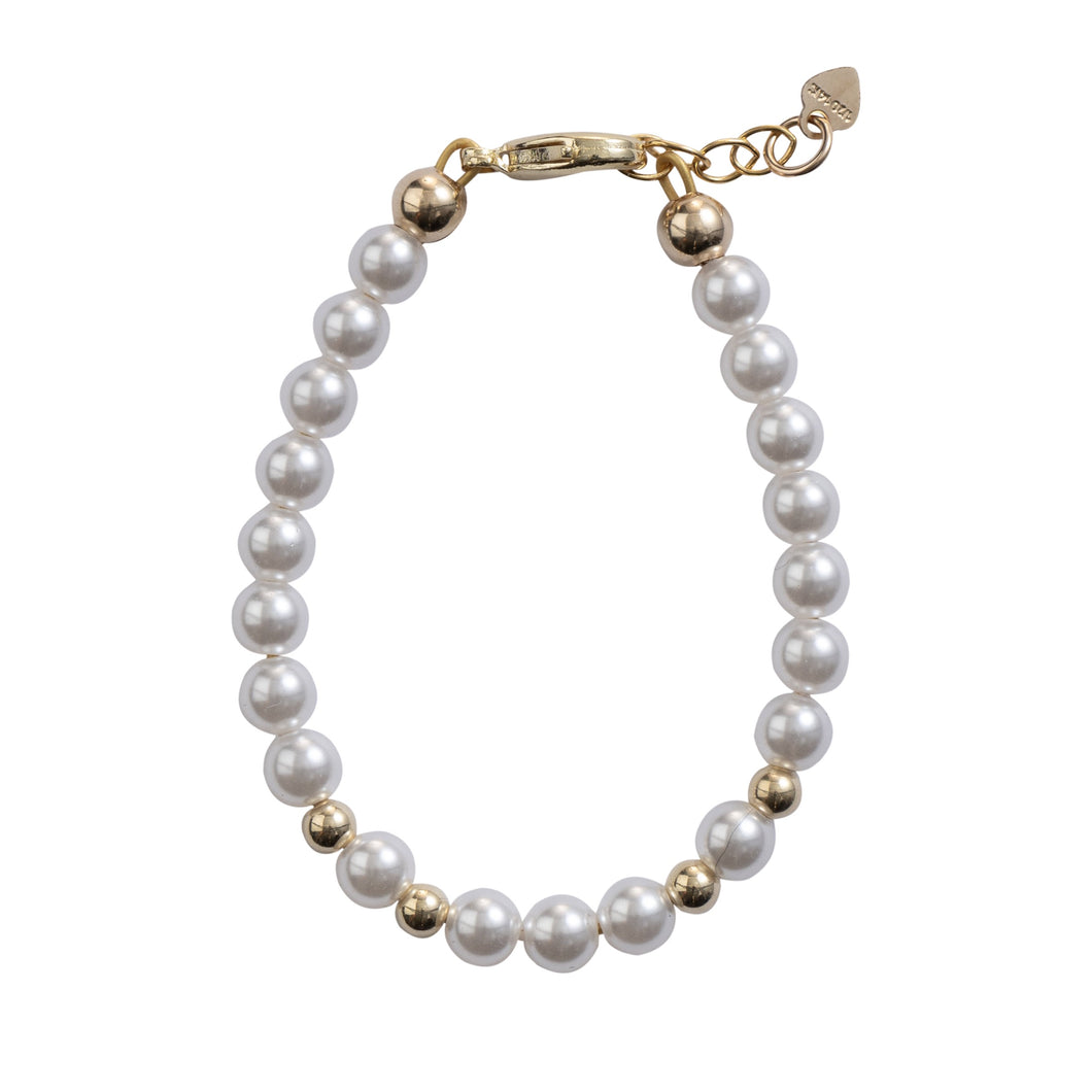 PEARL LUSTER WHITE BEADS BRACELET