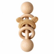 Load image into Gallery viewer, Rattle with Crochet Teddy Ring
