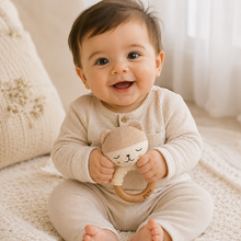 Load image into Gallery viewer, Knitted Teddy Rattle Toy
