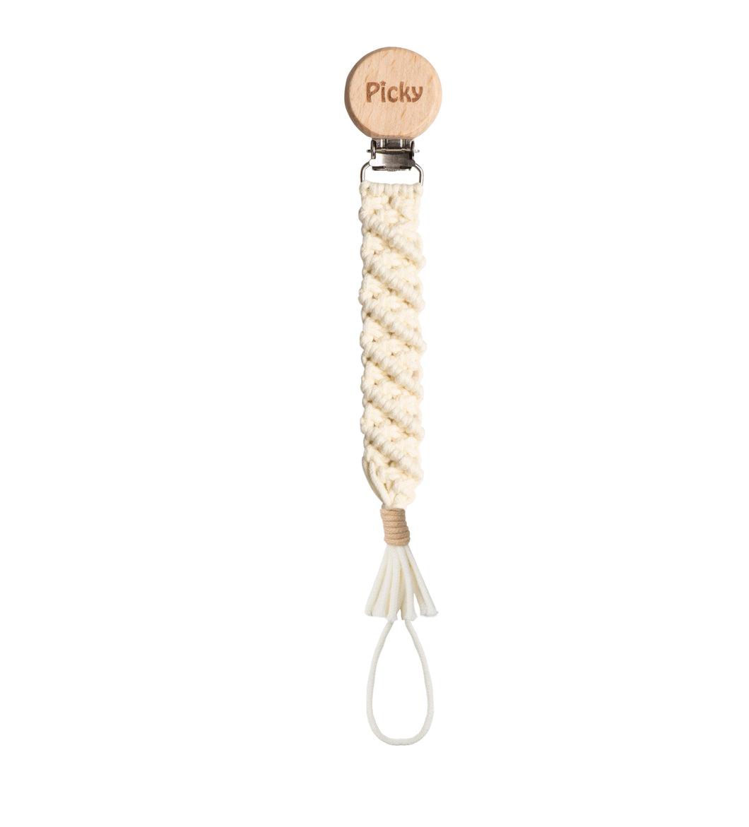 MACRAME PACI CLIP