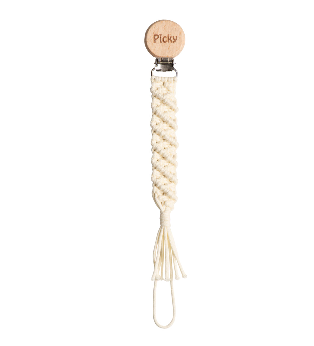 MACRAME PACI CLIP