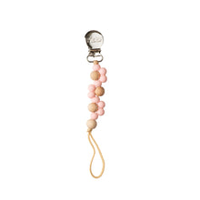 Load image into Gallery viewer, WOOD AND SILICONE BRAIDED PACI CLIP
