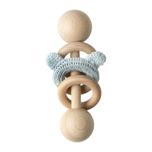 Load image into Gallery viewer, Rattle with Crochet Teddy Ring
