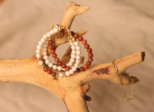 Load image into Gallery viewer, DYE JADE WITH RED JASPER BEADS BRACELET
