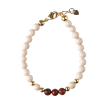 Load image into Gallery viewer, DYE JADE WITH RED JASPER BEADS BRACELET
