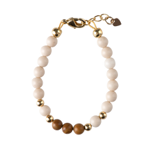 Load image into Gallery viewer, DYE JADE WITH WOOD GRAIN BEADS BRACELET
