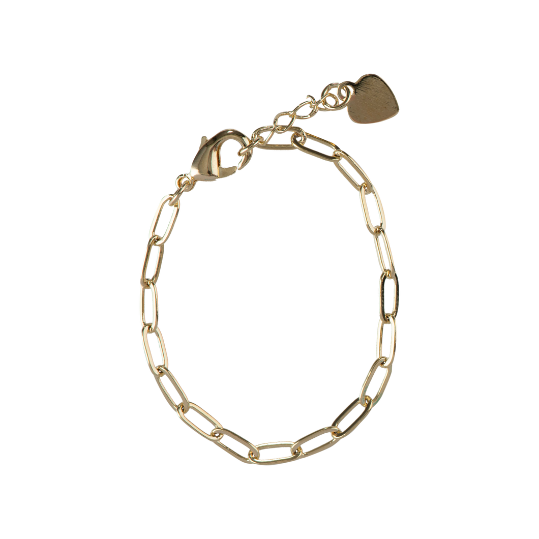 GOLD PAPERCLIP CHAIN BRACELET