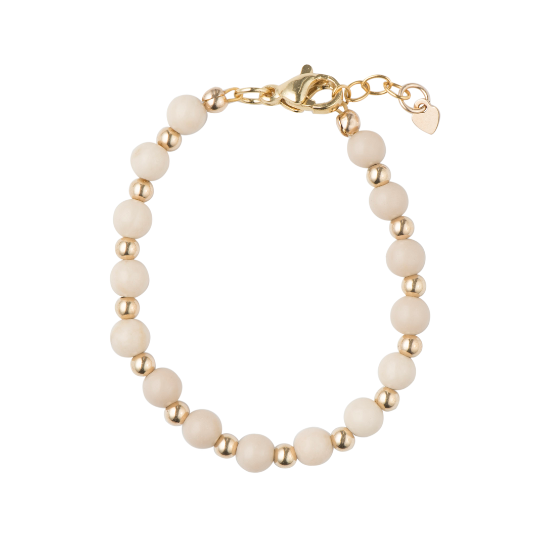 DYE JADE WITH GOLD BEADS BRACELET